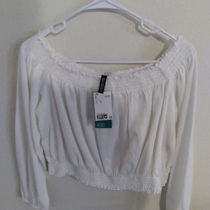 Women's white crop top